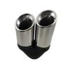 Double Straight Slant Stainless Steel Exhaust Muffler Tailpipe Decoration