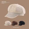 Japanese New Woolen Hat Women's Duck Tongue Newspaper Bee Hat Big Head Octagonal Hat British Retro Painter Hat Trend