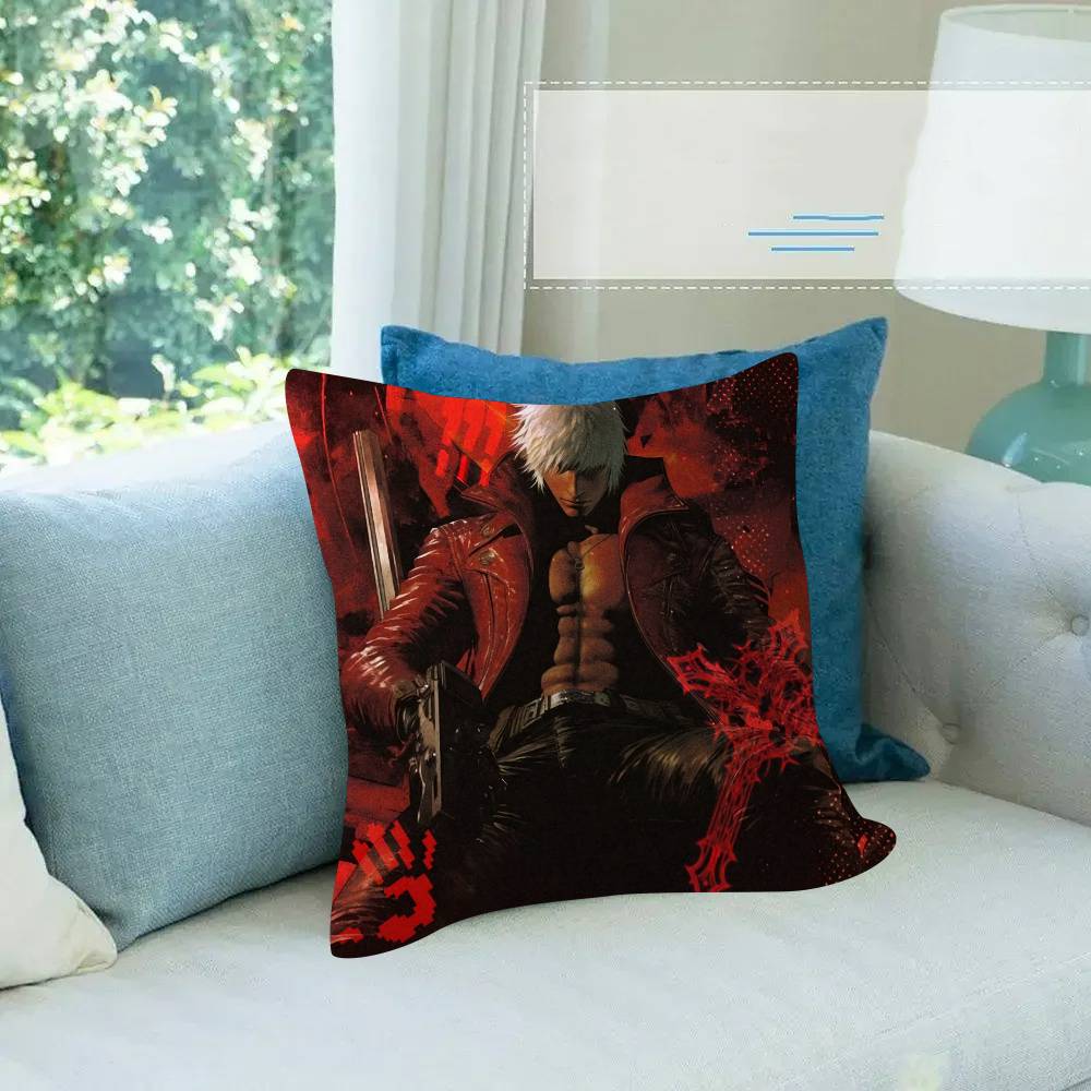 Famous Anime DDevil May Cry Cushion Cover x Polyester Sofa Cushions Decorative Throw Pillows Home Decoration Pillowcover