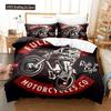 Motorcycle Duvet Cover Set Dirt Bike Extreme Sports Theme For Boy Girl Motocross Racer Polyester Bedding Set King Queen Size