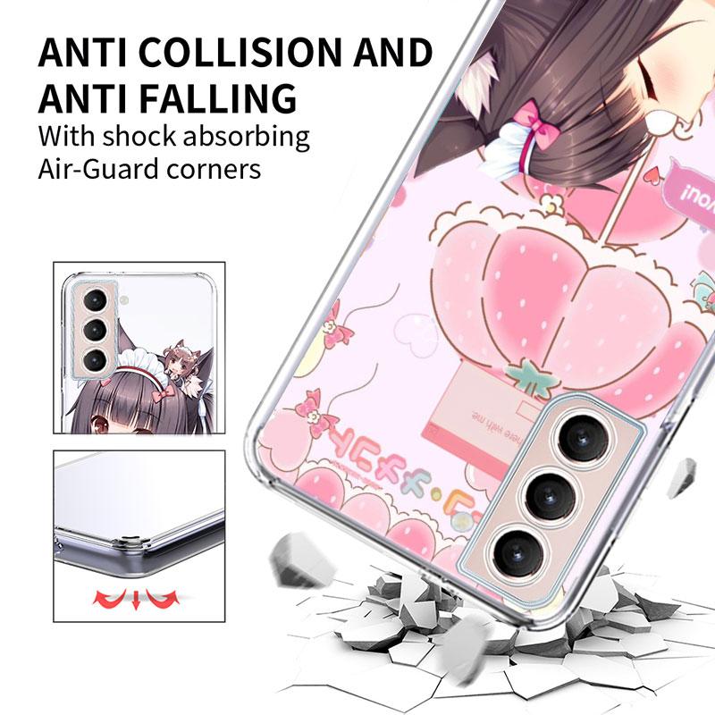 Чехол для телефона Chocola Nekopara Для Samsung A16 A26 A36 A56 A17 A15 A25 A35 A55 A14 A24 A34 A54 A04S A05S Galaxy Note 20 10 9 8 A9 A