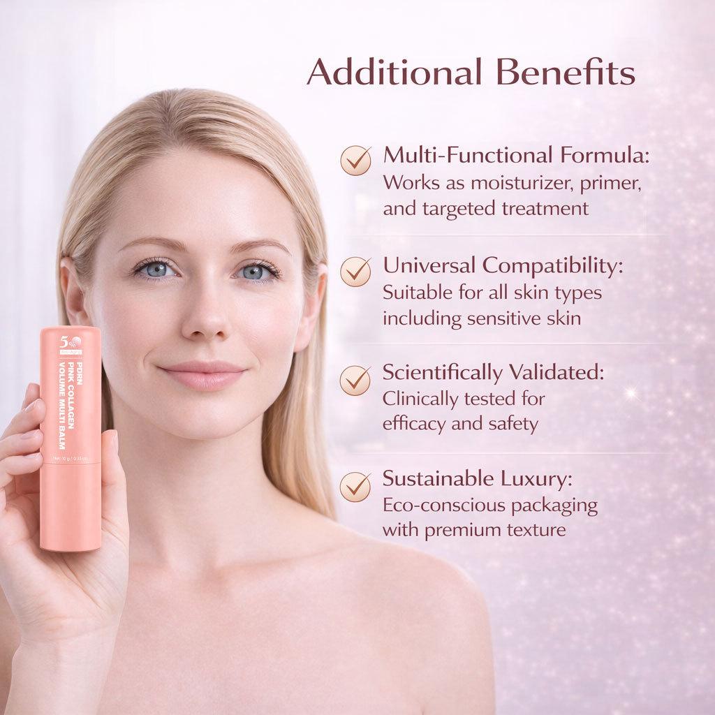 PDRN Pink Collagen Plumping Lip Balm 10g, Multi-Effect Hydration Nourishes & Reduces Lip Lines