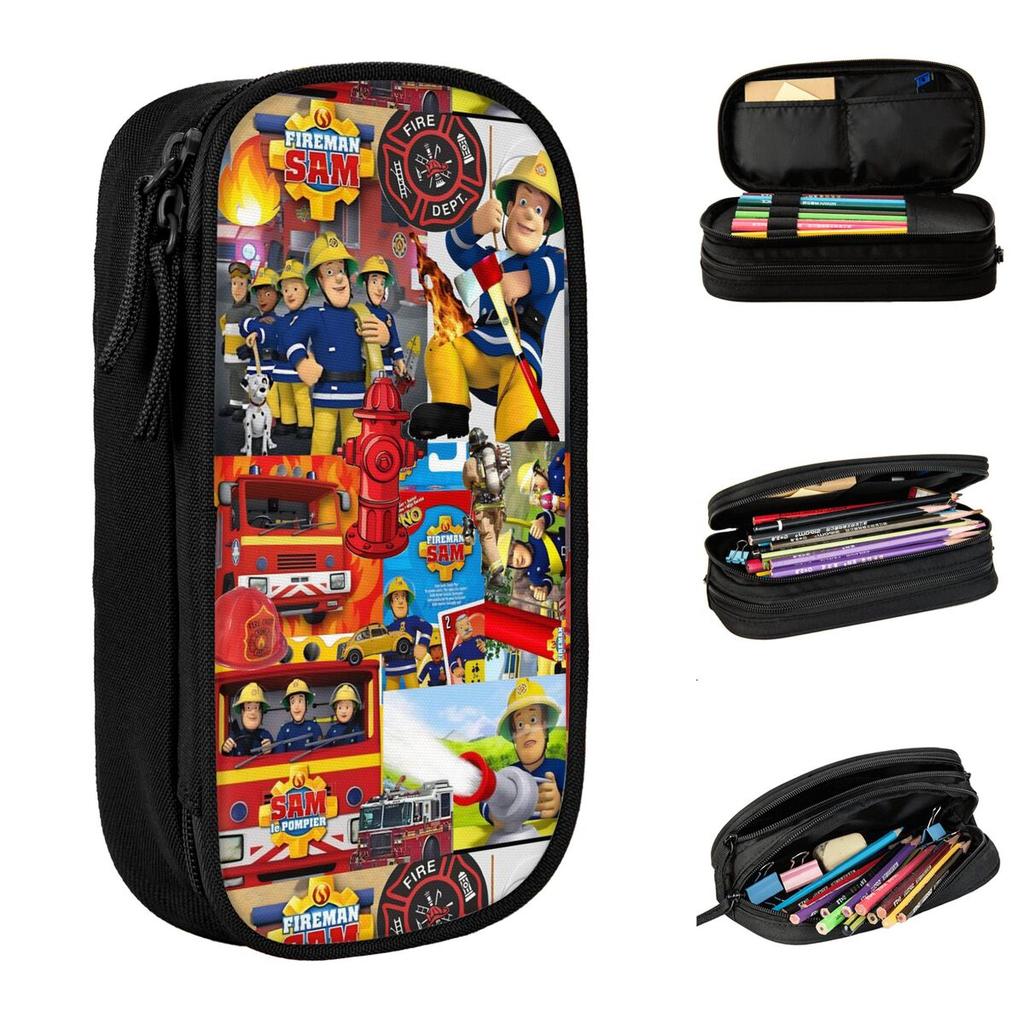Fireman Sam Pencil Cases Kids Movies Hero Pencilcases Pen for Girls Boys Big Capacity Bags School Supplies Gift Stationery