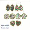 Creative Geometric Christmas and New Year Glue Leather Earrings