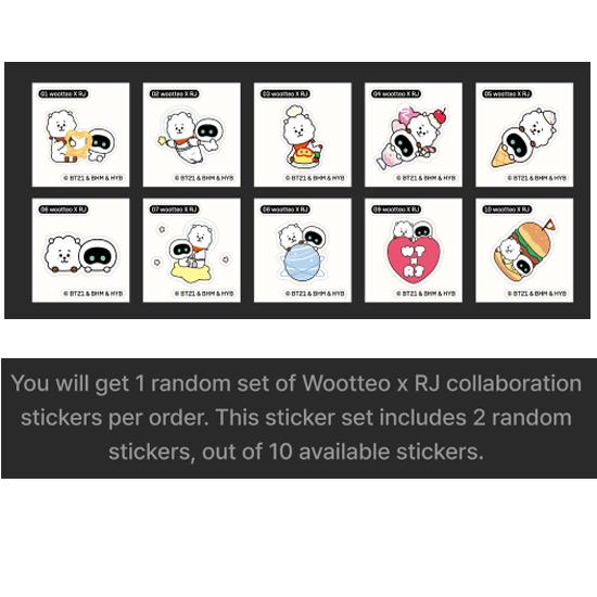 BTS Официальная декоративная крышка для светящейся палочки Wootteo X Bt21 RJ (белый)