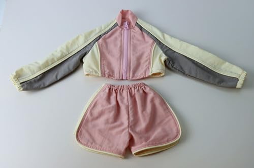 HAMRETHYPPZ 1/4 1/6 1/3 BJD Платье для шарнирной куклы, Костюм для куклы, Наряд горничной для куклы, Розовый спортивный костюм (Голова и тело в комплект не входят.) (1/4)