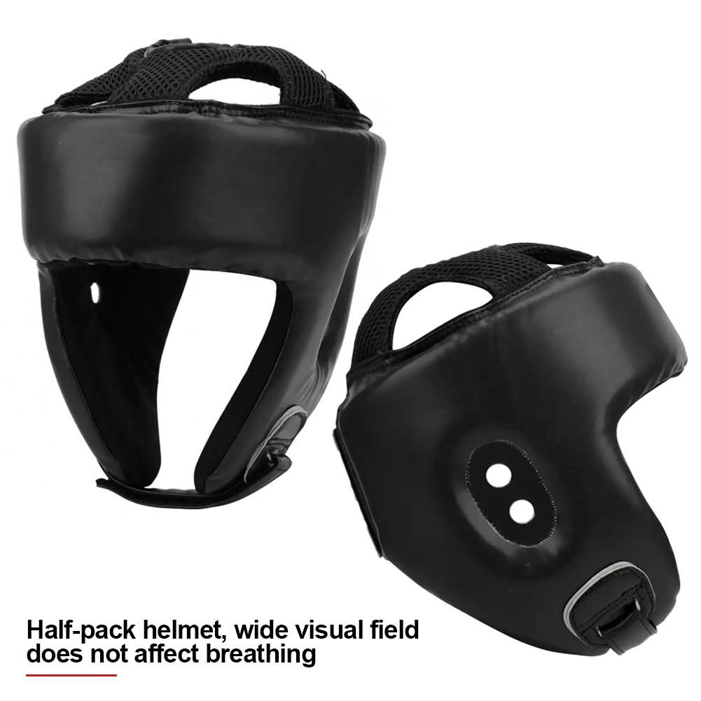 Шлем для кикбоксинга из искусственной кожи для взрослых, для мужчин и женщин, для каратэ, для кикбоксинга, для тренировок по бою, для защиты головы, для полного лица