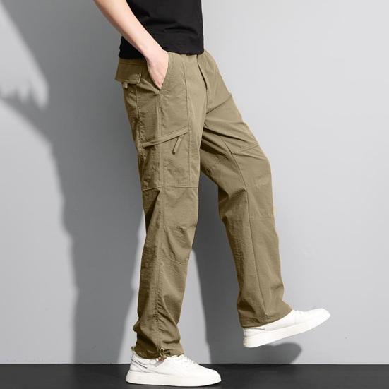 Мужские плотные брюки карго на флисовой подкладке, повседневные брюки с несколькими карманами, прямого кроя, осенне-зимние брюки для ежедневных прогулок, уличная одежда