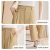 Women's Casual Wide Leg Cropped Pants