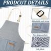 2 Pack Stripes Kids Apron, Kids Cooking Aprons with 2 Pockets, Cute Kids Aprons for Cooking Adjustable