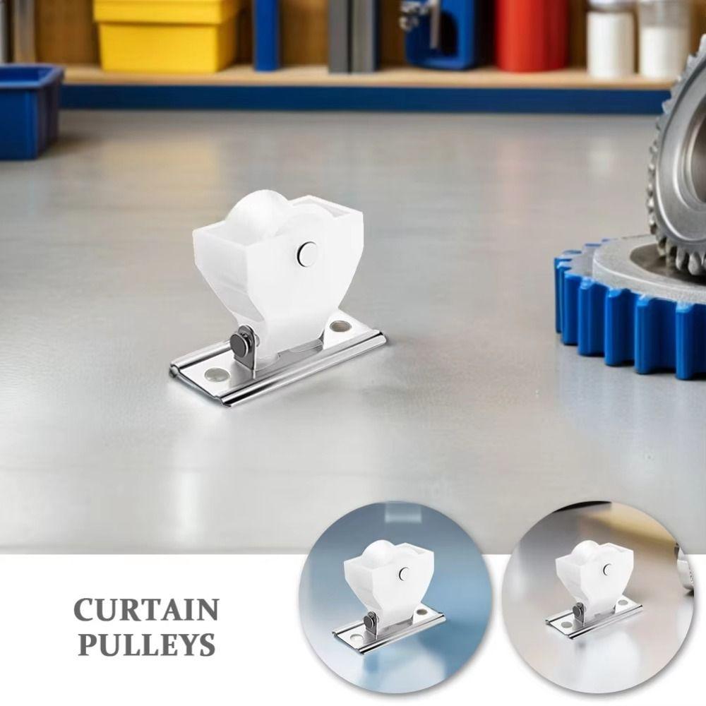 4pcs Smooth Sliding Roman Shades Hardware Easy Install Blinds Track Wheel Daily Use