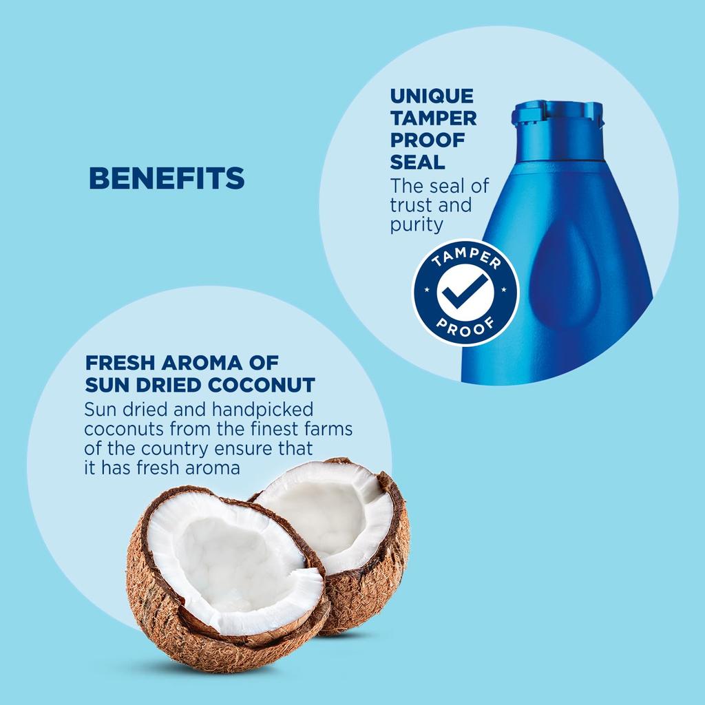 PARACHUTE 100% Чистое кокосовое масло 600 мл бутылка для использования для волос, кожи и в кулинарии, без консервантов и добавленных химикатов