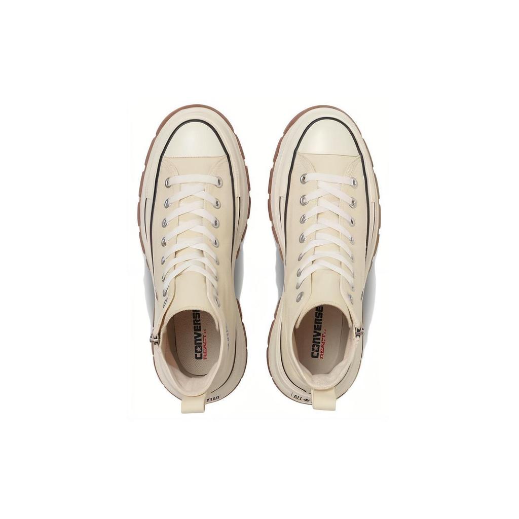 Converse All Star Trekwave Z Hi Универсальные Удобные Простые Прочные Дышащие Высокие парусиновые кеды Унисекс Кроссовки Бежевый 31310811