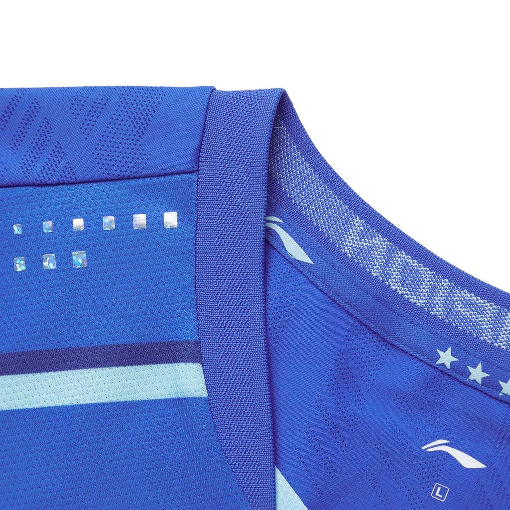 Мужская футболка для настольного тенниса Li Ning Ярко-синяя AAYV085-2