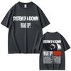2025 Лето Рок-группа System of A Down Wake Up Южная Америка Стадионный Тур Альтернативный Метал Мерч Футболка Мужская Оверсайз Футболки