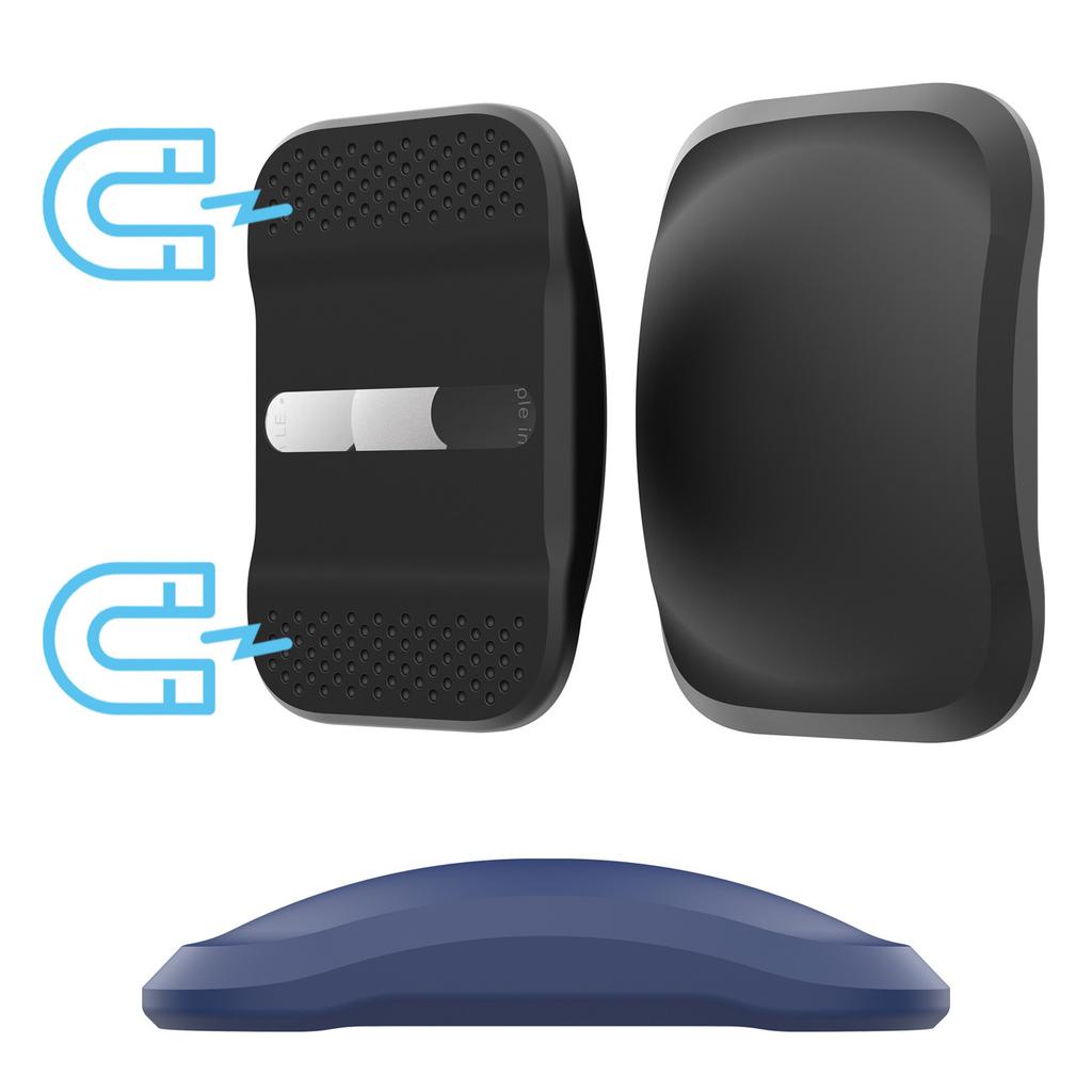 Magnetic case for AirTag locator - black