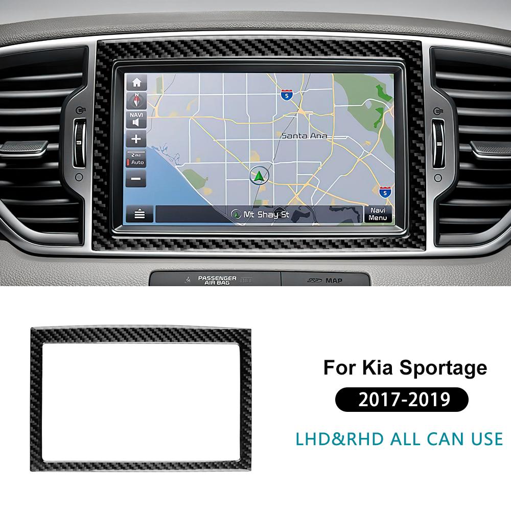 Carbon Fiber Style Interior Sticker for Kia Sportage 2017 2018 2019 LHD RHD Interior Panel
