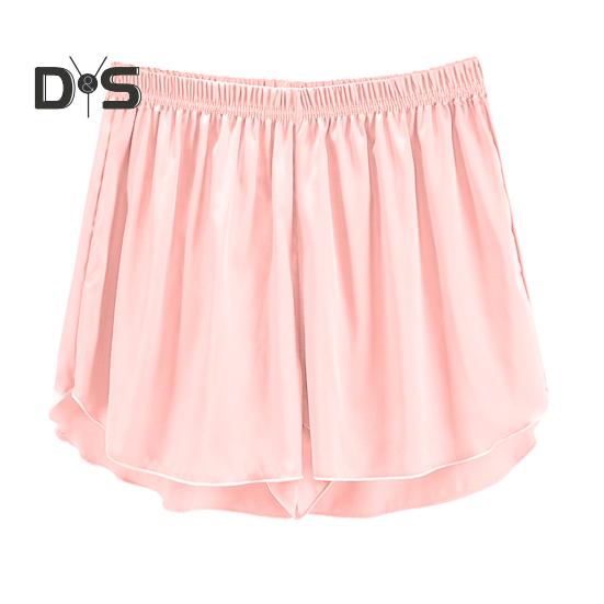 Женские пижамные шорты для дома, эластичные оборки, подол, дышащие повседневные спортивные шорты для дома, йоги, повседневная одежда