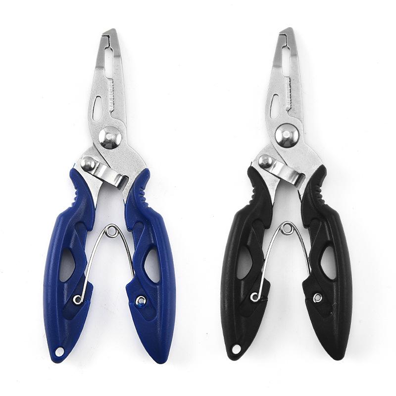 Stainless Steel Blade TPR Handle Mini Fishing Pliers Outdoor Camping Fish Tongs PE Line Scissors Road Clamp for Fishing