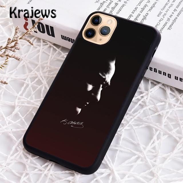 Чехол для телефона Krajews Mustafa Kemal Ataturk Signature для iPhone 14 5 SE 6s 7 8 plus X XR XS 11 12 13 pro max Samsung S21 S22 ultra