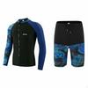 Гидрокостюм Rash Guard Раздельный Дизайн Защита от Солнца Быстросохнущий Длинный Рукав Серфинг S Верх+Шорты