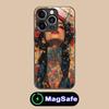 Ретро Тату Девушка Чехол для Мобильного Телефона для iPhone 17 16 15 14 13 12 11 Air Pro Max Plus Mini MagSafe Стеклянный Цветной Чехол Красивый