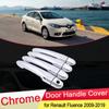 Для Renault Fluence 2009 ~ Роскошная хромированная дверная ручка, набор накладок, автомобильная крышка, аксессуары для стайлинга 2010 2011 2012 2013