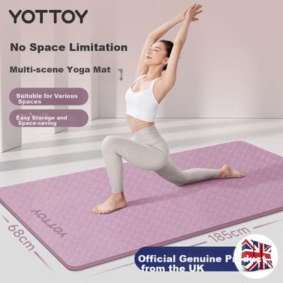 yottoy Нескользящий коврик для йоги для женщин, профессиональный звукопоглощающий амортизирующий коврик для домашних тренировок и фитнеса, олимпийский фиолетовый [Эксклюзив JINGDONG]