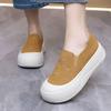 Spring 2025 Women's Lightweight Thick-Soled Slip-On Loafers - Versatile and Stylish Old Beijing Cloth Shoes