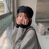 Women Solid Color Knitted Berets Autumn Spring Hollow Out Breathable Beanie Cap Female Girl Fashion Artist Painter Newsboy Cap
