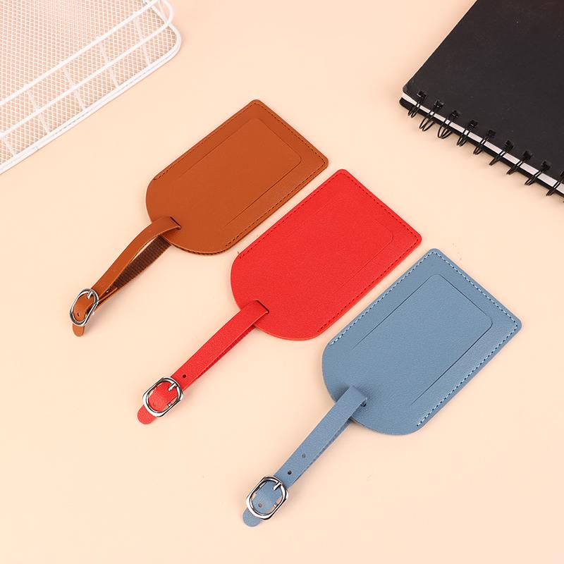 1 шт. Портативная бирка для багажа из искусственной кожи, идентификационная этикетка для чемодана, багажная доска, имя бирки, адрес, держатель для проездного паспорта