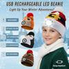 Winter Warm LED Beanie with Light Detachable Headlamp Cap New Knit Night Light Hat Kid Gifts