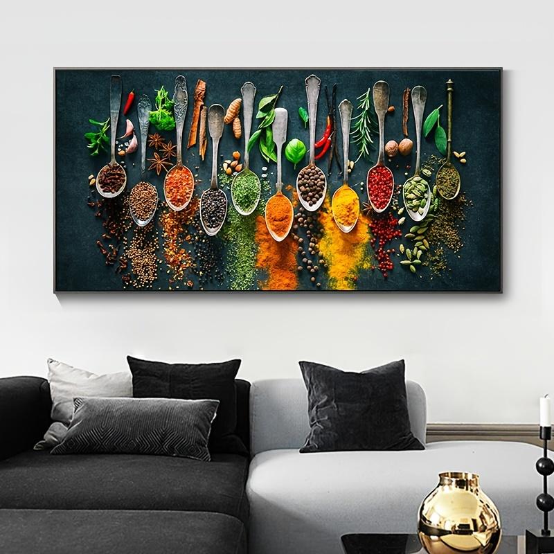 Безрамный настенный постер с травами и специями для приготовления пищи, настенный холст, холст, картина для гостиной, спальни, домашний декор