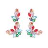 Серьги-бабочки с цветными драгоценными камнями, красивые и свежие весенние украшения с темпераментными серьгами-гвоздиками для женщин
