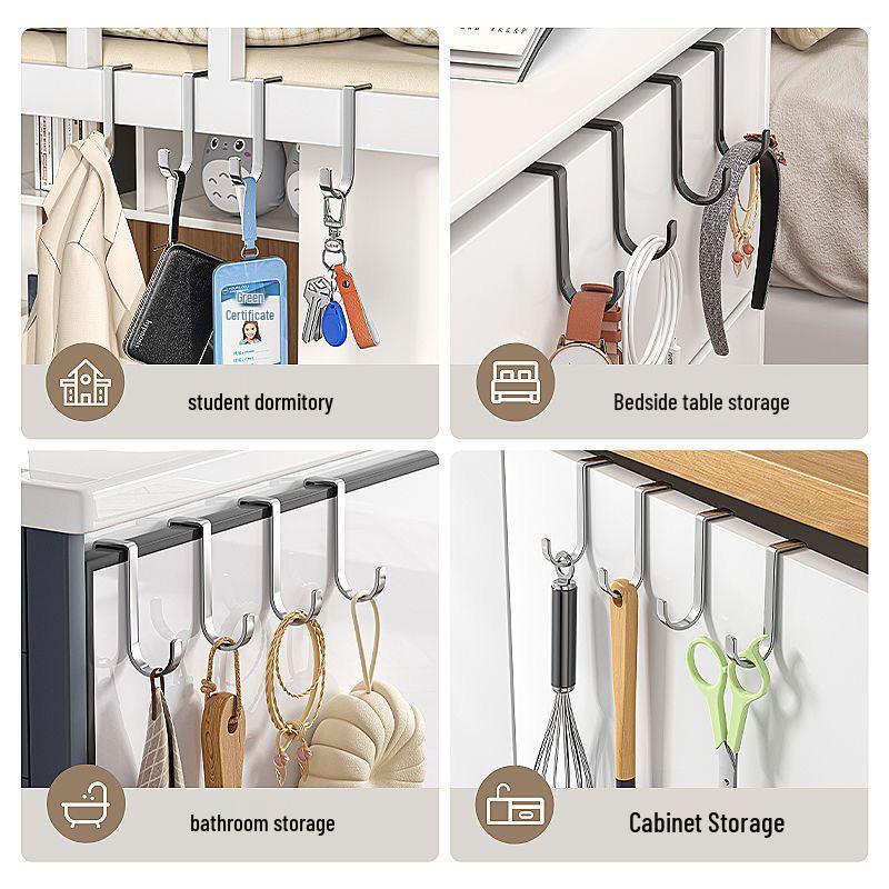 Stainless Steel Heavy-Duty Double S Hook for Cabinet or Bedside Use