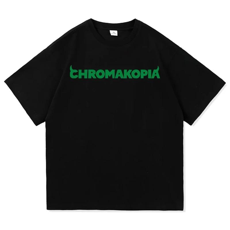 Tyler The Creator Chromakopia Tour Женская футболка Эстетичная футболка с принтом букв Унисекс Повседневные футболки Женские с коротким рукавом