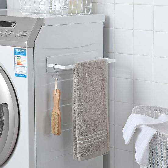 Домашняя металлическая вешалка для одежды без перфорации, стеллаж для хранения полотенец, органайзер для экономии места