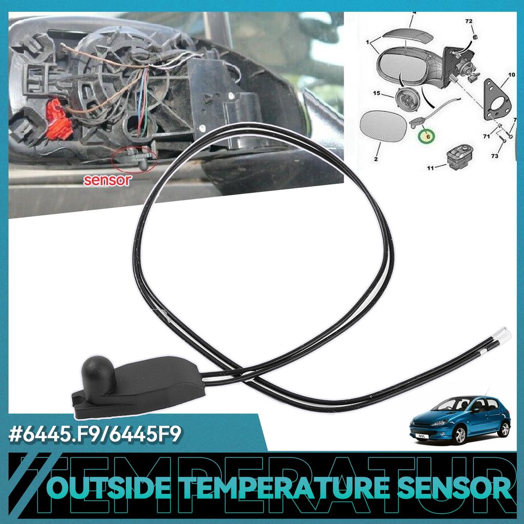 Car Outside Outdoor Transit Air Temperature Sensor 6445F9 Fit for PEUGEOT 206 207 208 306 307 407 Citroen C3 C4 C5 C6 C8 6445.F9 Coolant Temperature