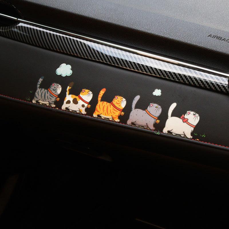New Cute Cartoon Cats Car Sticker Funny Animal Styling Waterproof Stickers Decoration Car Body Home Window Creative Decals Decor