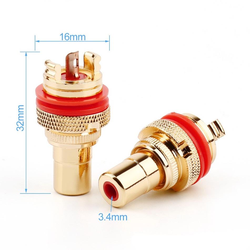 Аудиофильский RCA Jack Plug Медный Родий/Золото Покрытый CMC RCA Розетка для Терминалов Динамиков Аудио Проводные Соединители Панельная RCA Мама