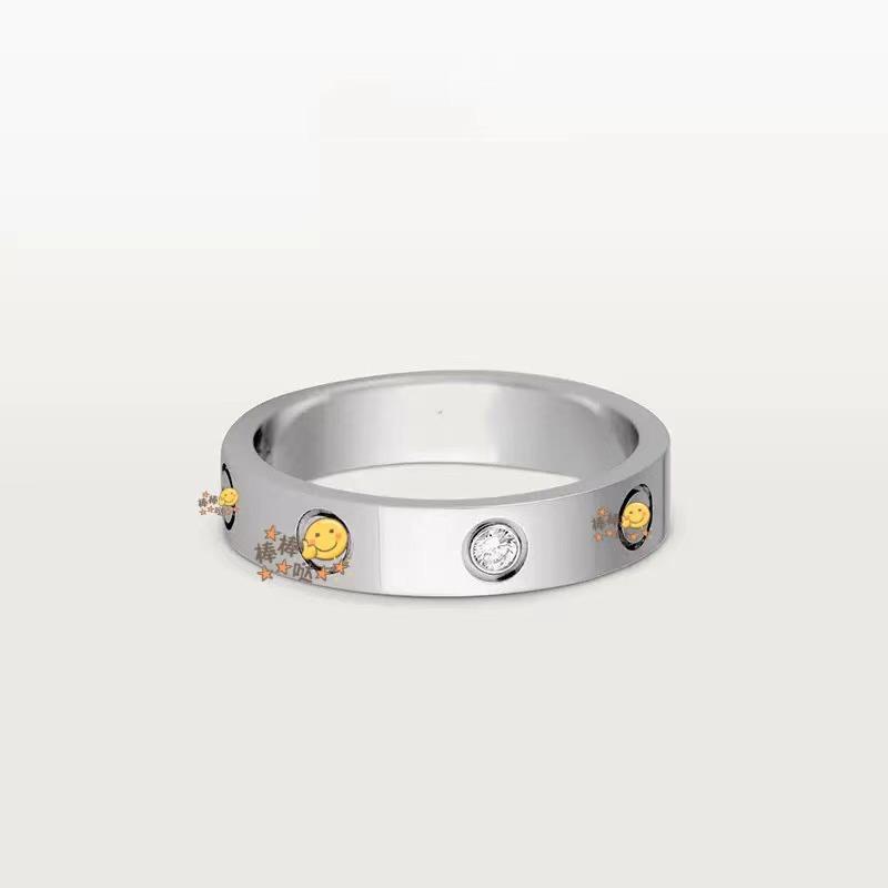 Кольцо Классическая Семейная Карта ЛЮБОВЬ: Толстый витой узор с покрытием из 18-каратного золота, широкий или узкий, с вариантами одиночных, тройных или полных бриллиантов