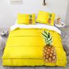 3D Dazzling Gold Pineapples Duvet Cover King Queen Yellow Abstract Tropical Fruit Bedding Set For Teens Polyester Quilt Cover