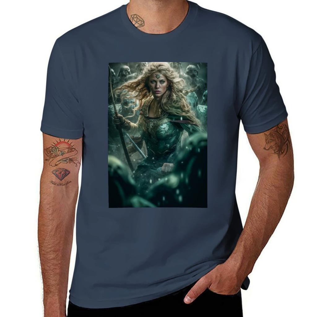 Female Viking Tshirt Casual Daily Outfit Tshirt
