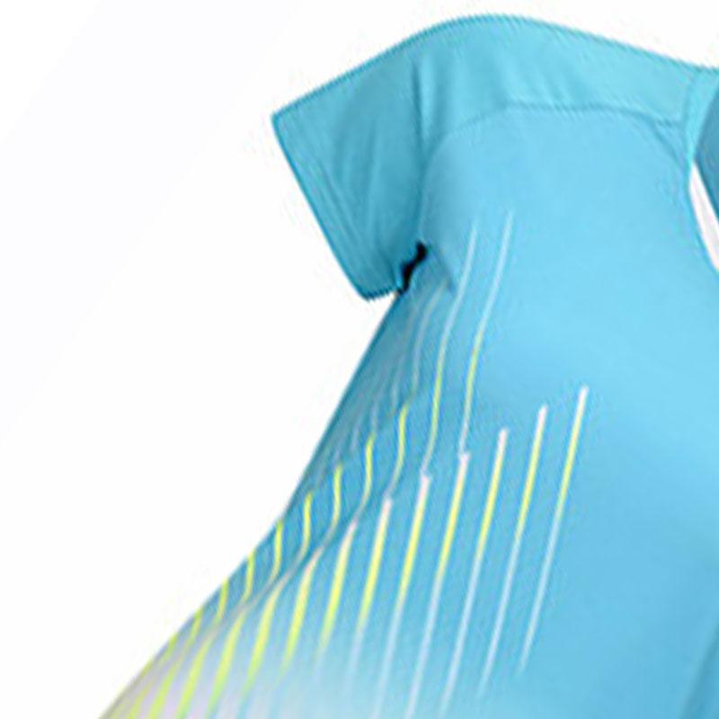Li-Ning Быстросохнущая трикотажная футболка для соревнований Женские топы Светло-голубой AAYU144-3