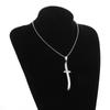 Islam Allah Knife Muslim Zulfiqar Sword of Imam Ali Stainless Steel Pendant Necklace Islamic Religious Amulet Jewelry