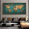 Modern Wall Decoration Art World Map Canvas Painting HD Print Posters and Prints Canvas Wall Art Pictures Living Room Home Decor