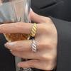 Новые Креативные Гладкие Кольца-Капли Воды для Женщин Винтажные Геометрические Регулируемые Кольца-Круассаны на Палец Кольца для Пар Ювелирные Подарки
