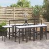 VidaXL 11-piece Garden Bar Set with Black Poly Rattan Cushions, Bar Table Set, Bar Table and Chair, 3187639
