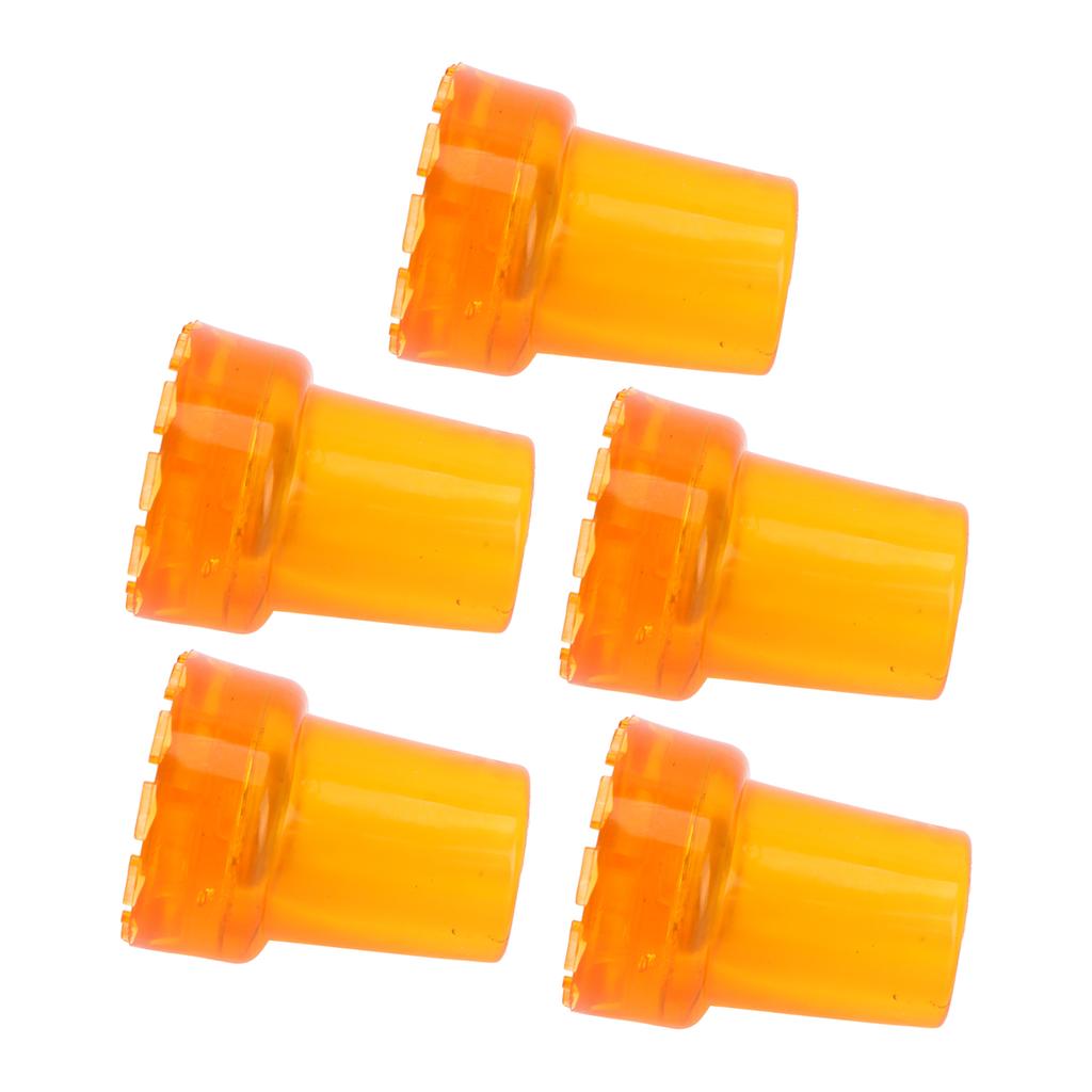 5PCS 22mm Single Angle Cane Tips Imitation Tire Texture Preservative Nonslip Rubber Translucent