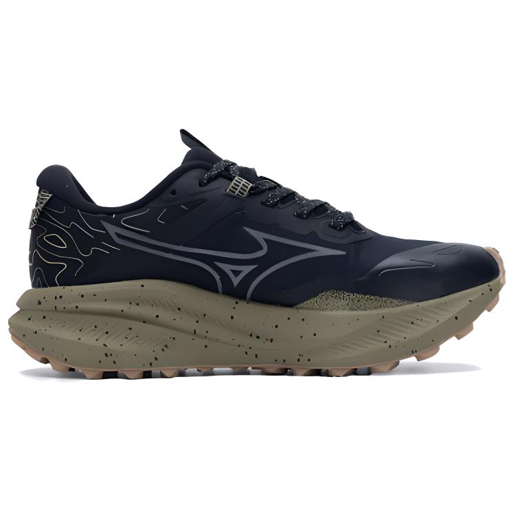 Mizuno Мужские низкие массивные кроссовки Wave Solar V2 с амортизацией, износостойкой и дышащей конструкцией, модель Mizuno D1GH241803, черные.